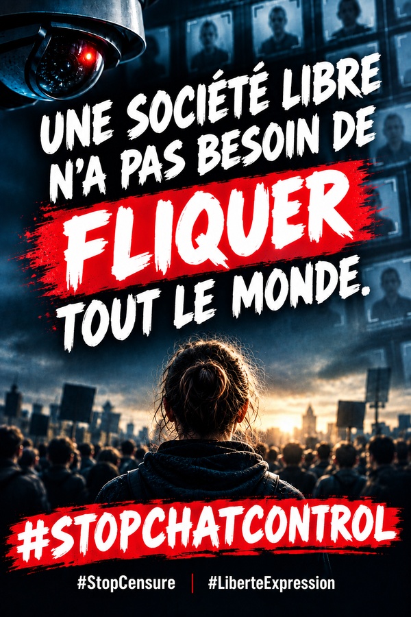 Une société libre n'a pas besoin de fliquer tout le monde. #StopChatControl